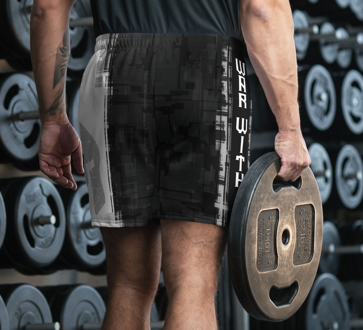 War Within Unisex Athletic Long Shorts Drawstring Polyester Spandex