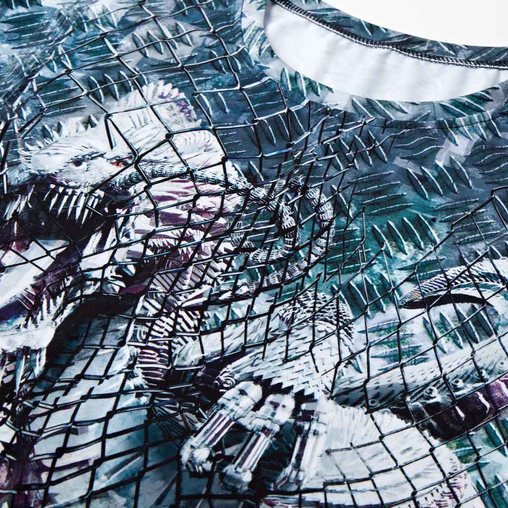 Men's Gym T-Shirt  'Metal Clad '  Polyester Cotton Stretch