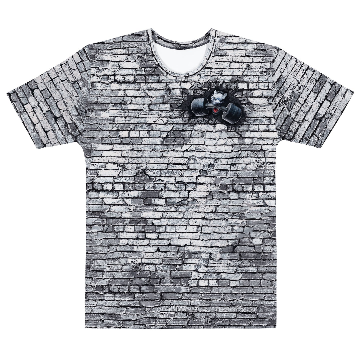 Weightlifting T- Shirt Mutant K9 White Polyester Cotton Stretch