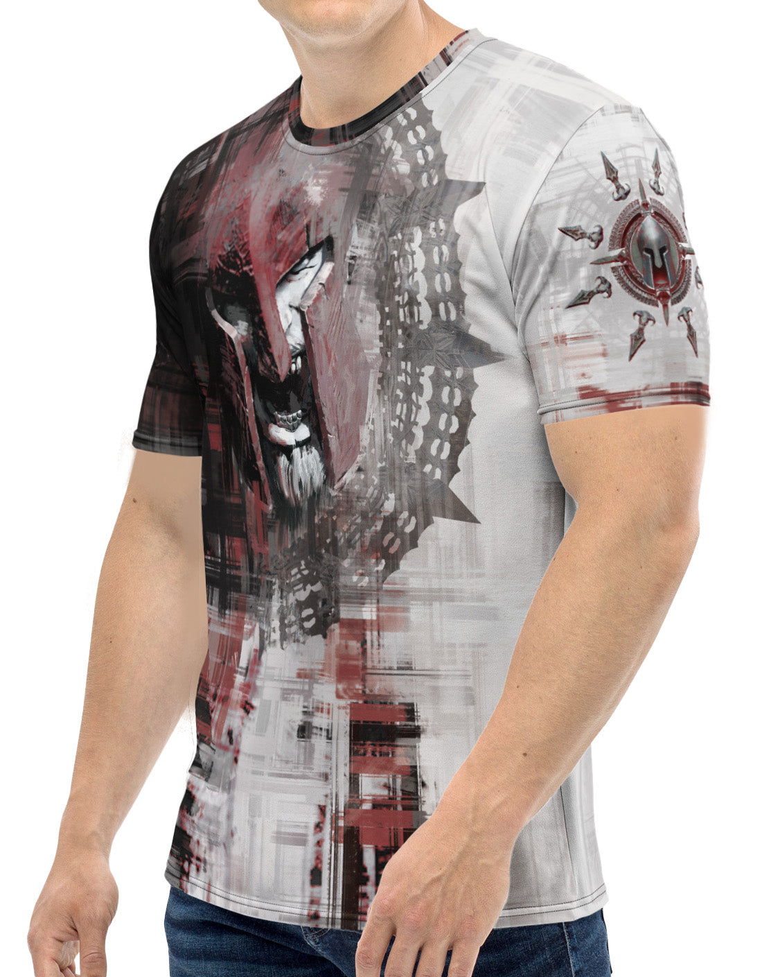 Men's Gym T-Shirt 'War Face' Polyester Cotton Stretch