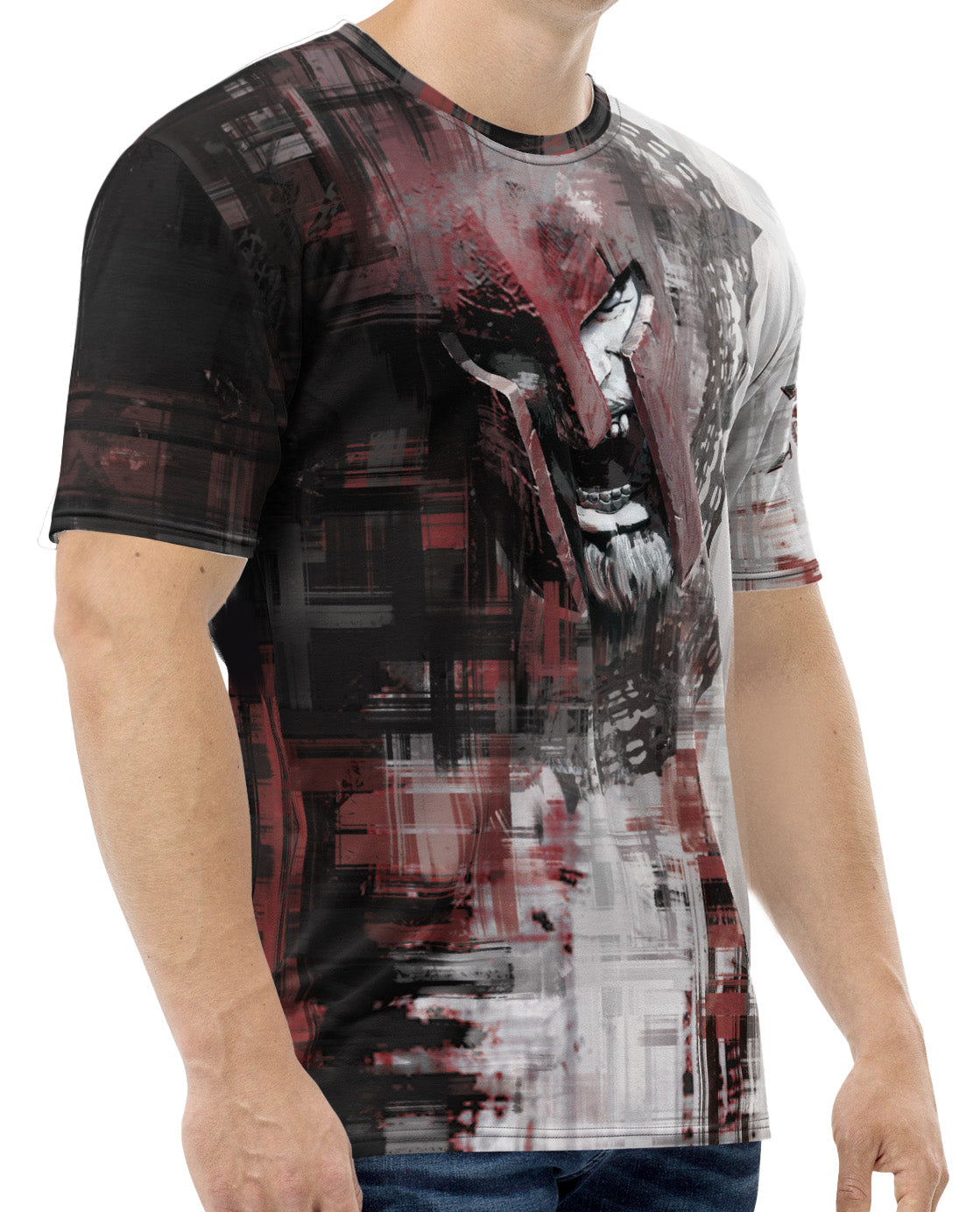 Men's Gym T-Shirt 'War Face' Polyester Cotton Stretch