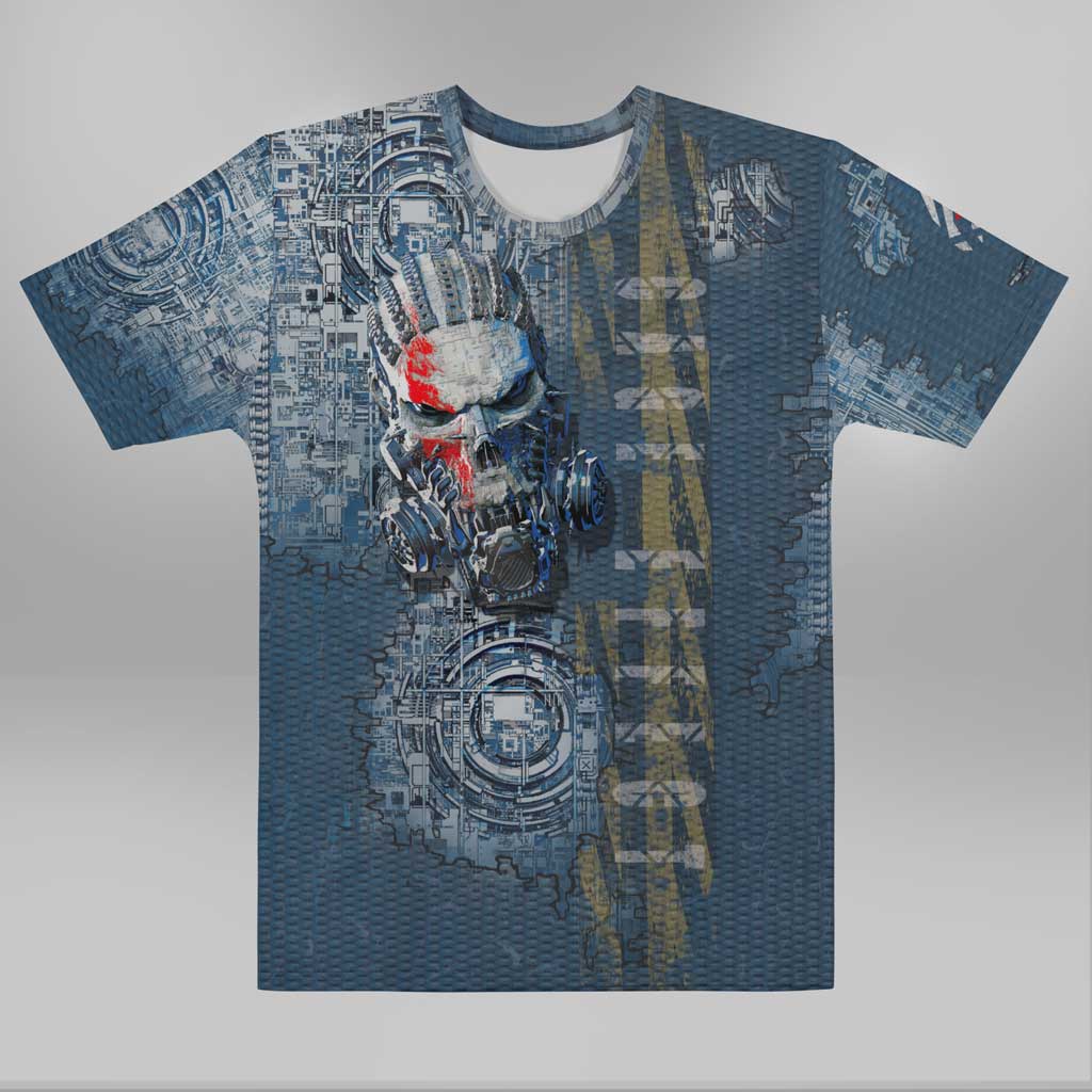 Men's Gym T-Shirt  'Machined for War'  Polyester Cotton Stretch