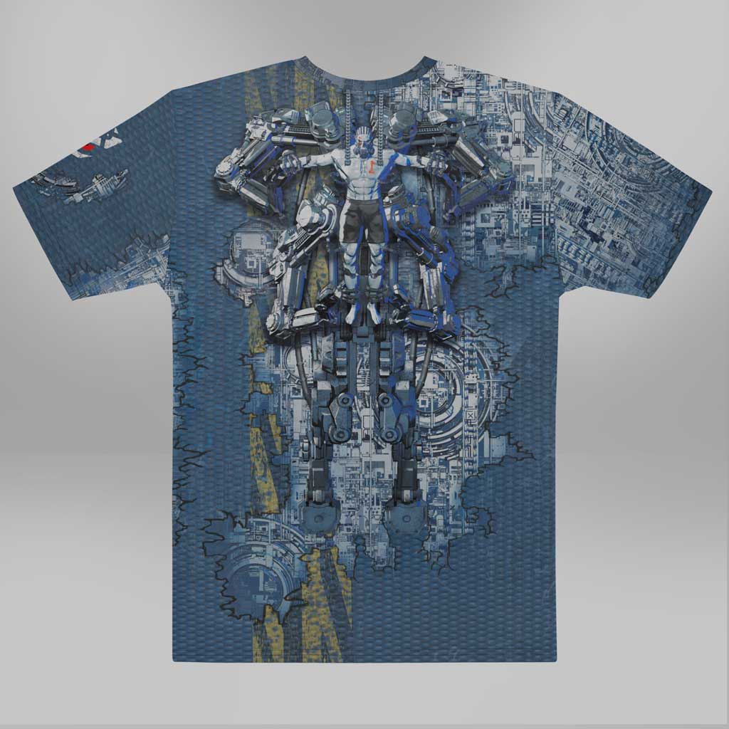 Men's Gym T-Shirt  'Machined for War'  Polyester Cotton Stretch