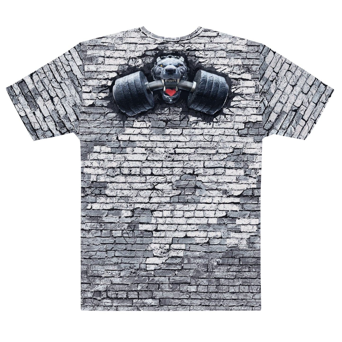 Weightlifting T- Shirt Mutant K9 White Polyester Cotton Stretch