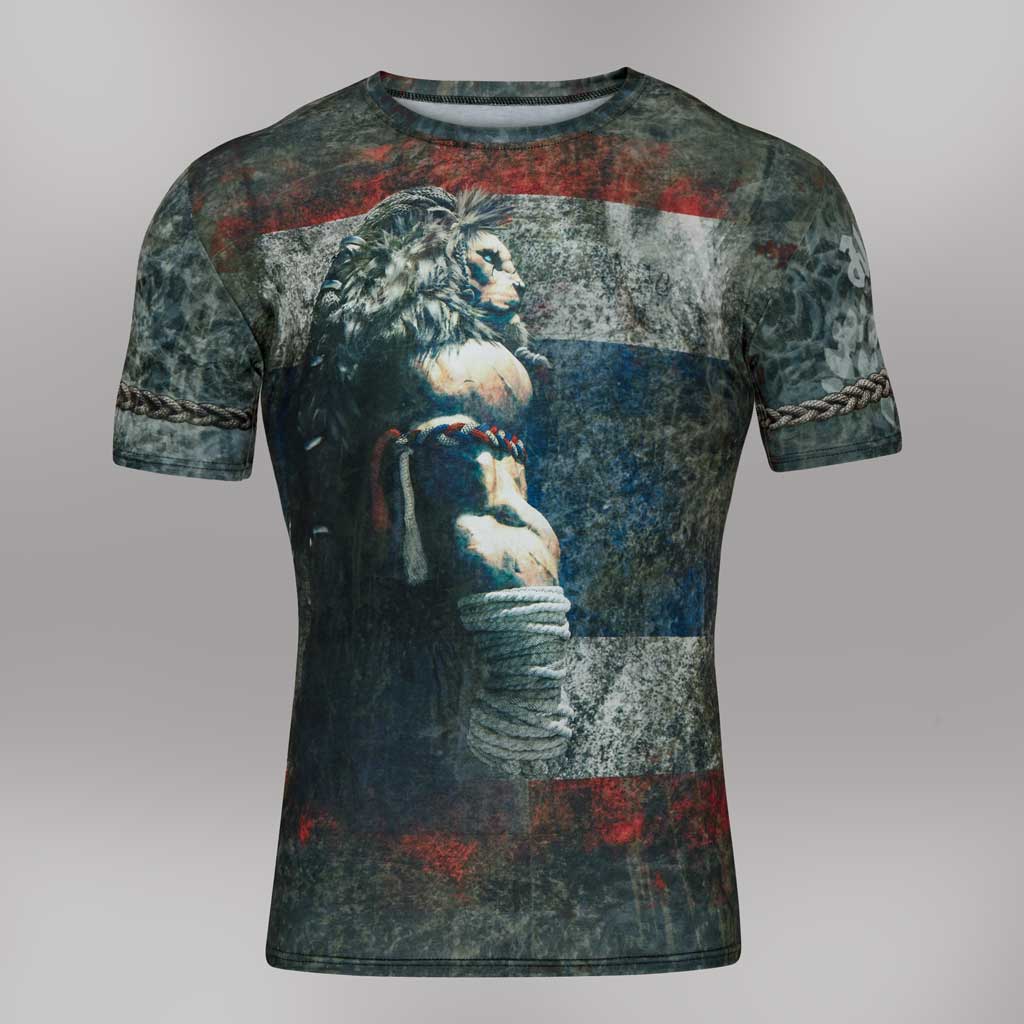 Men's Gym  T-Shirt 'Muay Thai'  Polyester Cotton Stretch