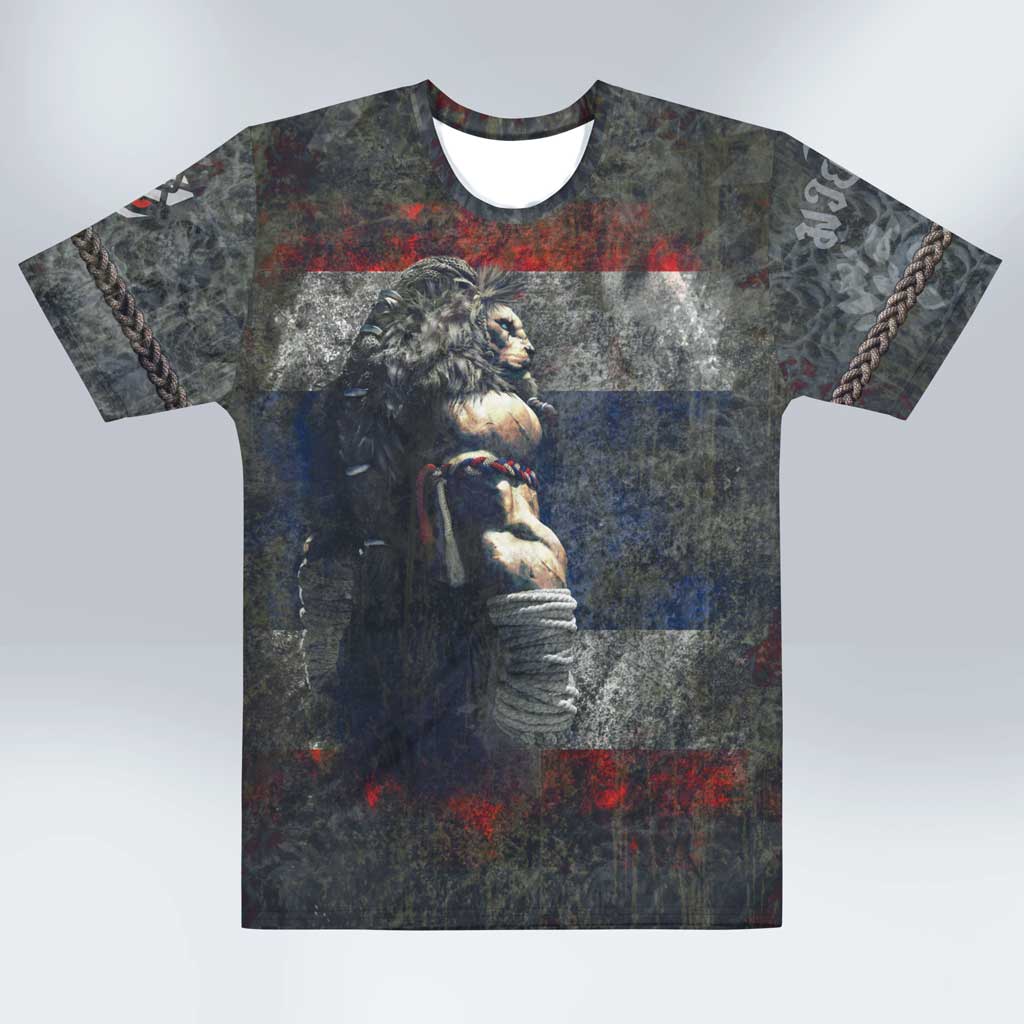 Men's Gym  T-Shirt 'Muay Thai'  Polyester Cotton Stretch