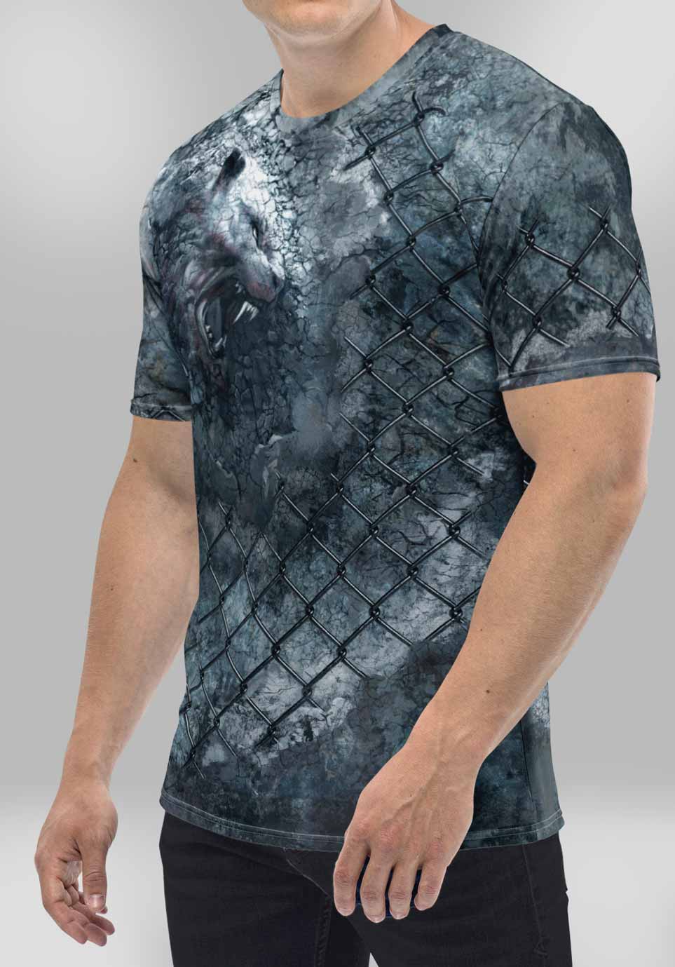 Men's Gym  T-Shirt 'Carved from Rock ' Polyester  Cotton