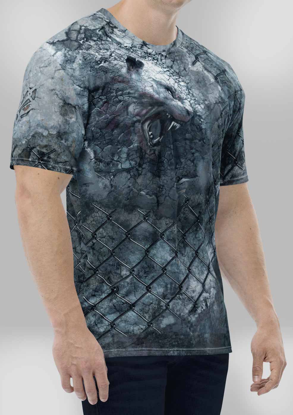 Men's Gym  T-Shirt 'Carved from Rock ' Polyester  Cotton
