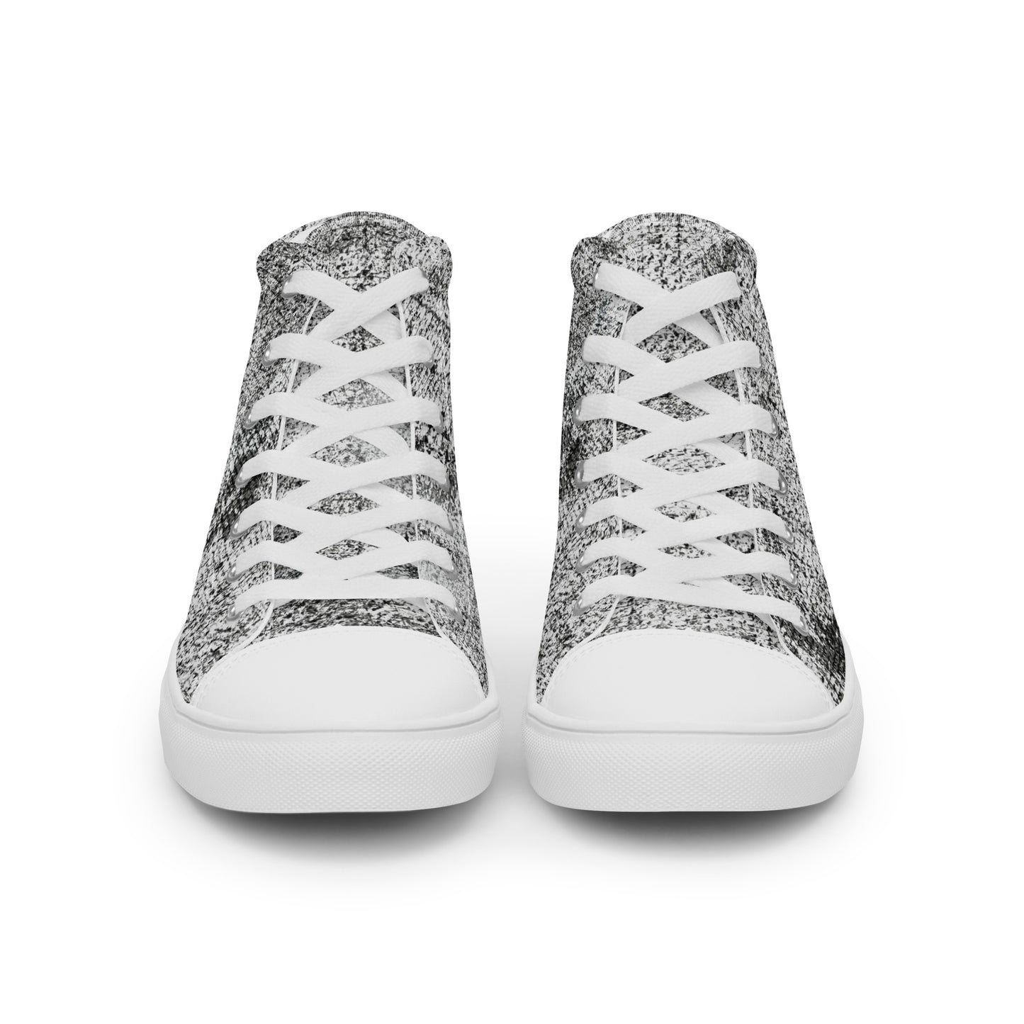 Men’s high top Distressed Pattern canvas shoes.