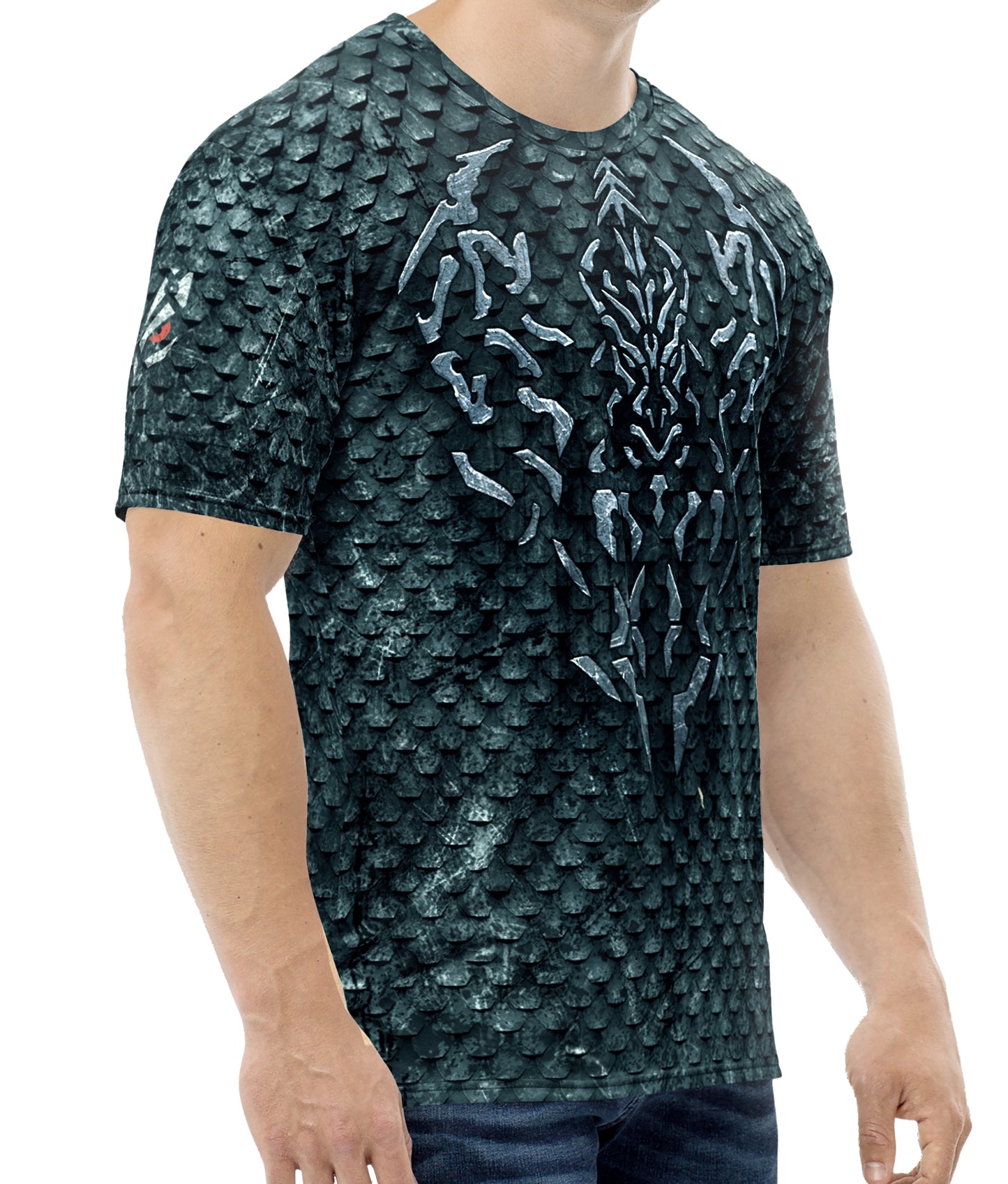 Men's Gym T-Shirt  'Dragon Steal'  Polyester  Cotton Stretch