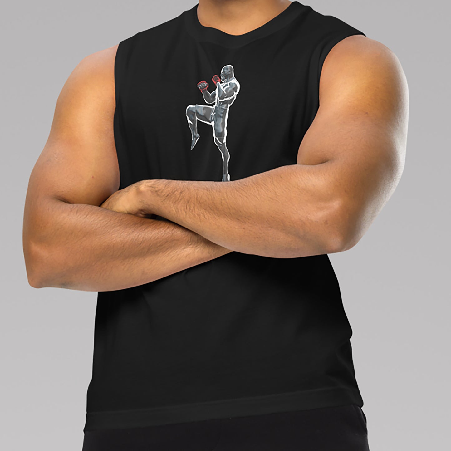 Fighter Gym Sleeveless Muscle T-Shirt.