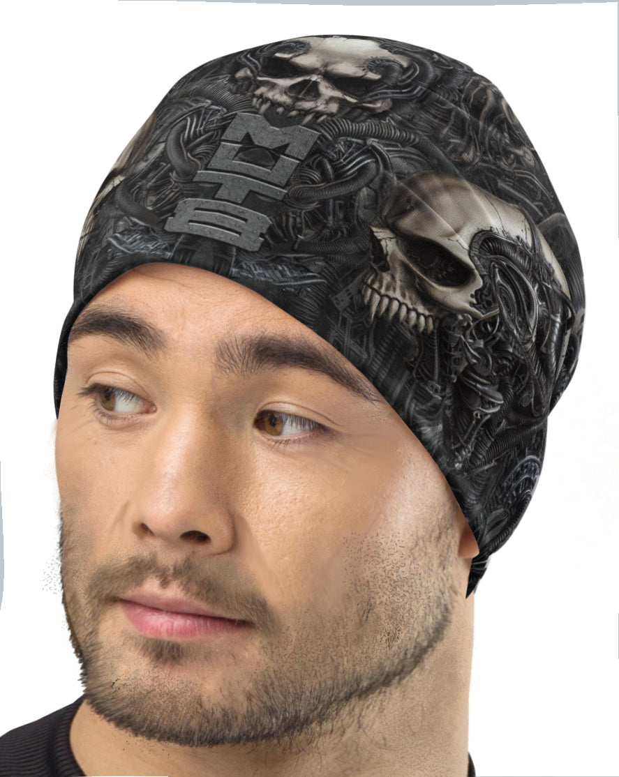 MUT8 Unnatural Beanie - Lightweight All-Over Print Gym Hat for Lifters and Fighters