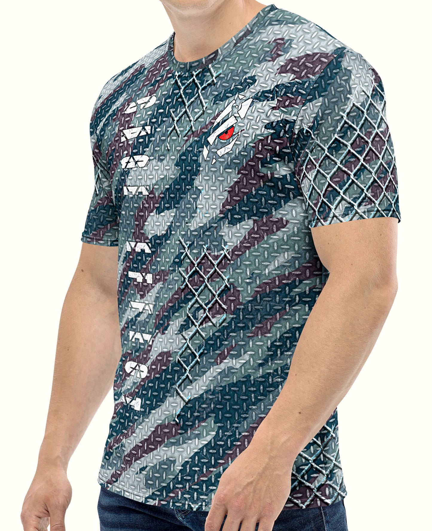 Men's Gym T-Shirt  'Urban Camo '  Polyester  Cotton Stretch