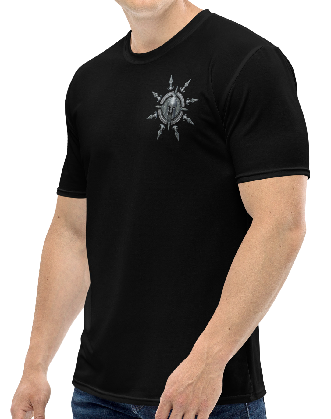 Men's Gym T-Shirt 'Warrior Lift '   Polyester Cotton Stretch