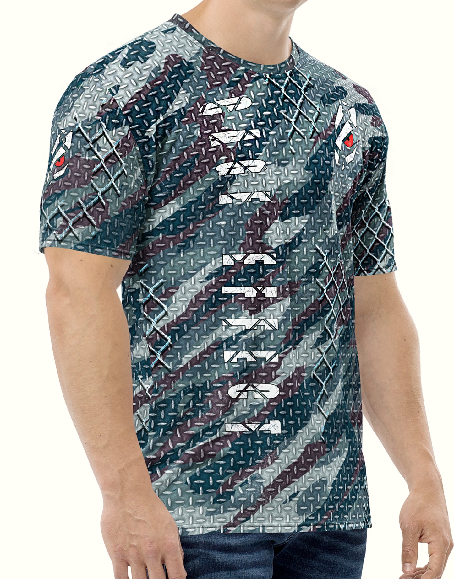 Men's Gym T-Shirt  'Urban Camo '  Polyester  Cotton Stretch