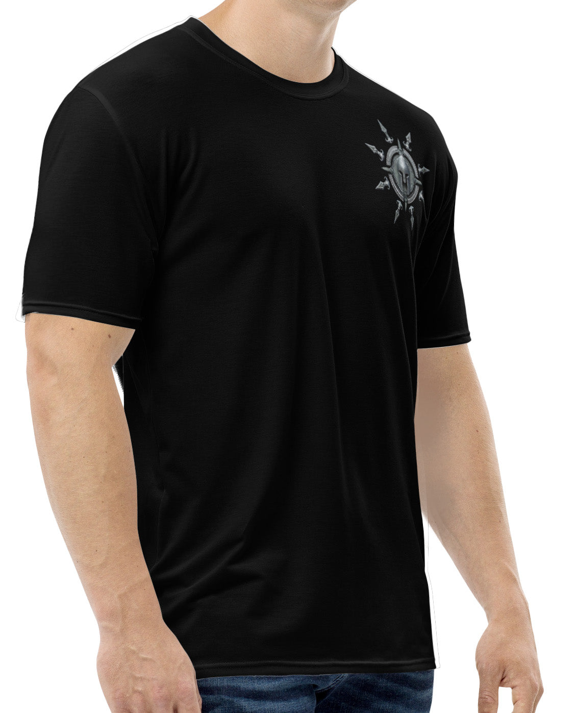 Men's Gym T-Shirt 'Warrior Lift '   Polyester Cotton Stretch