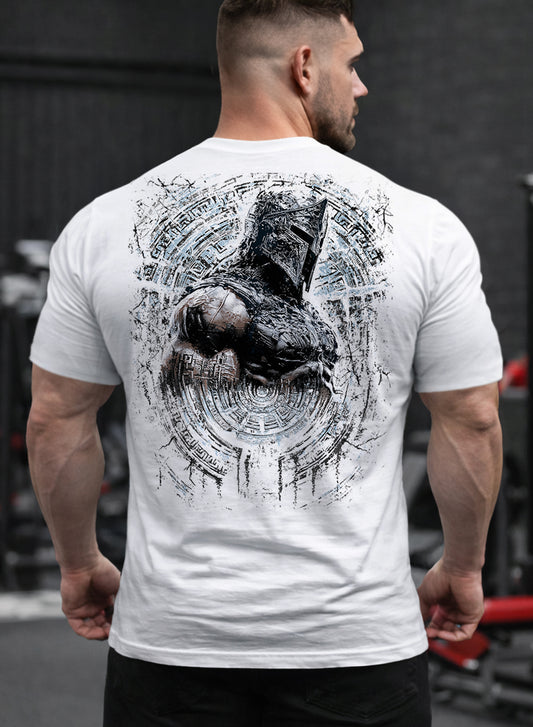 TERATOS 'Shield Breaker' White STANDARD FIT premium cotton T-Shirt