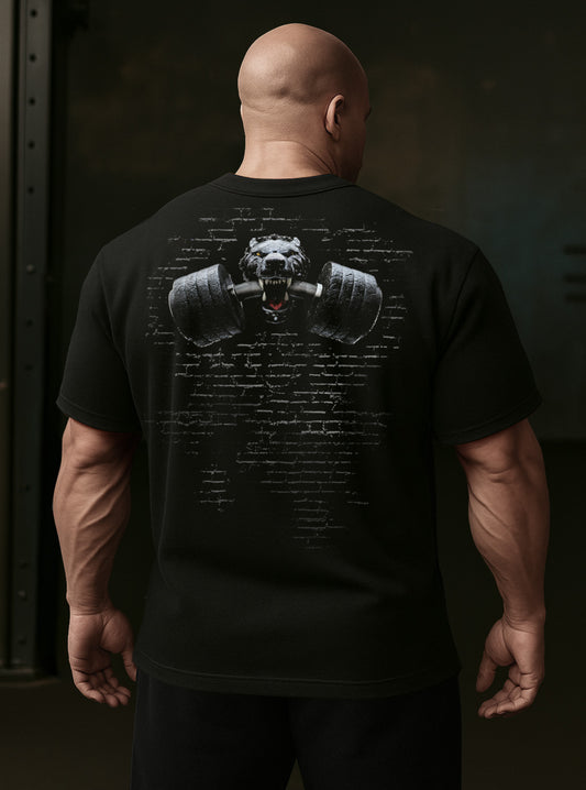 MUT8 Ripped & Rabid  premium Bulk Fit cotton T- Shirt Black