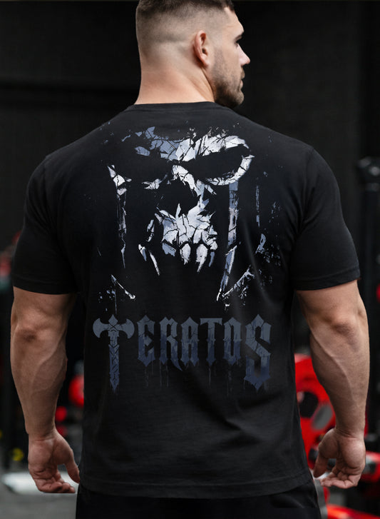 The Teratos 'Iron Revenant' STANDARD FIT premium cotton T-Shirt Black - Winter Stronghold