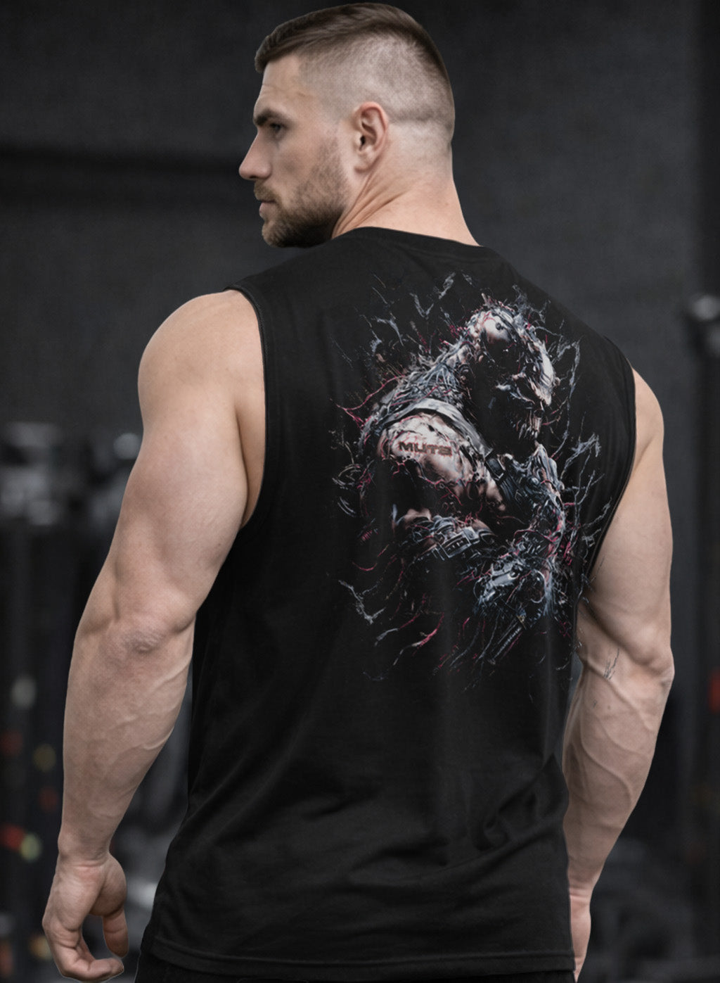 MUT8  'Tormented Steel' Sleeveless Muscle Shirt - Winter Stronghold