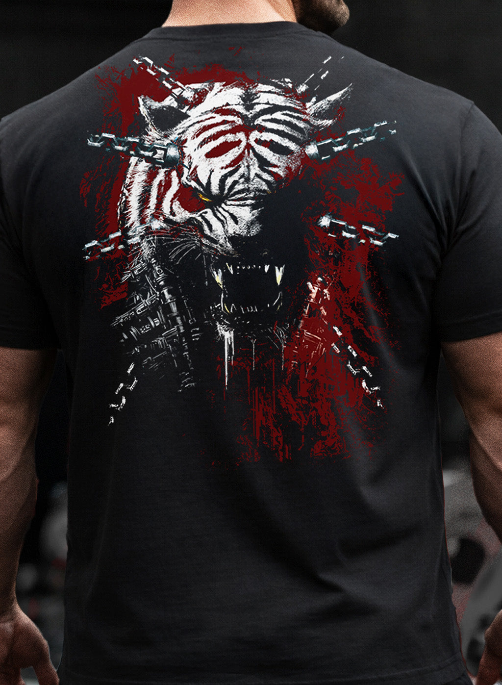 MUT8 “Chainbound” Black STANDARD FIT Premium heavyweight Cotton T-Shirt WINTER STRONGHOLD