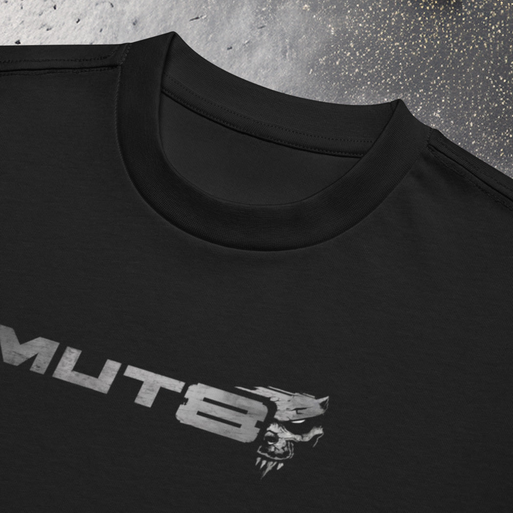 MUT8 'Ripped & Rabid'  premium BULK FIT cotton T- Shirt Black -Winter Stronghold