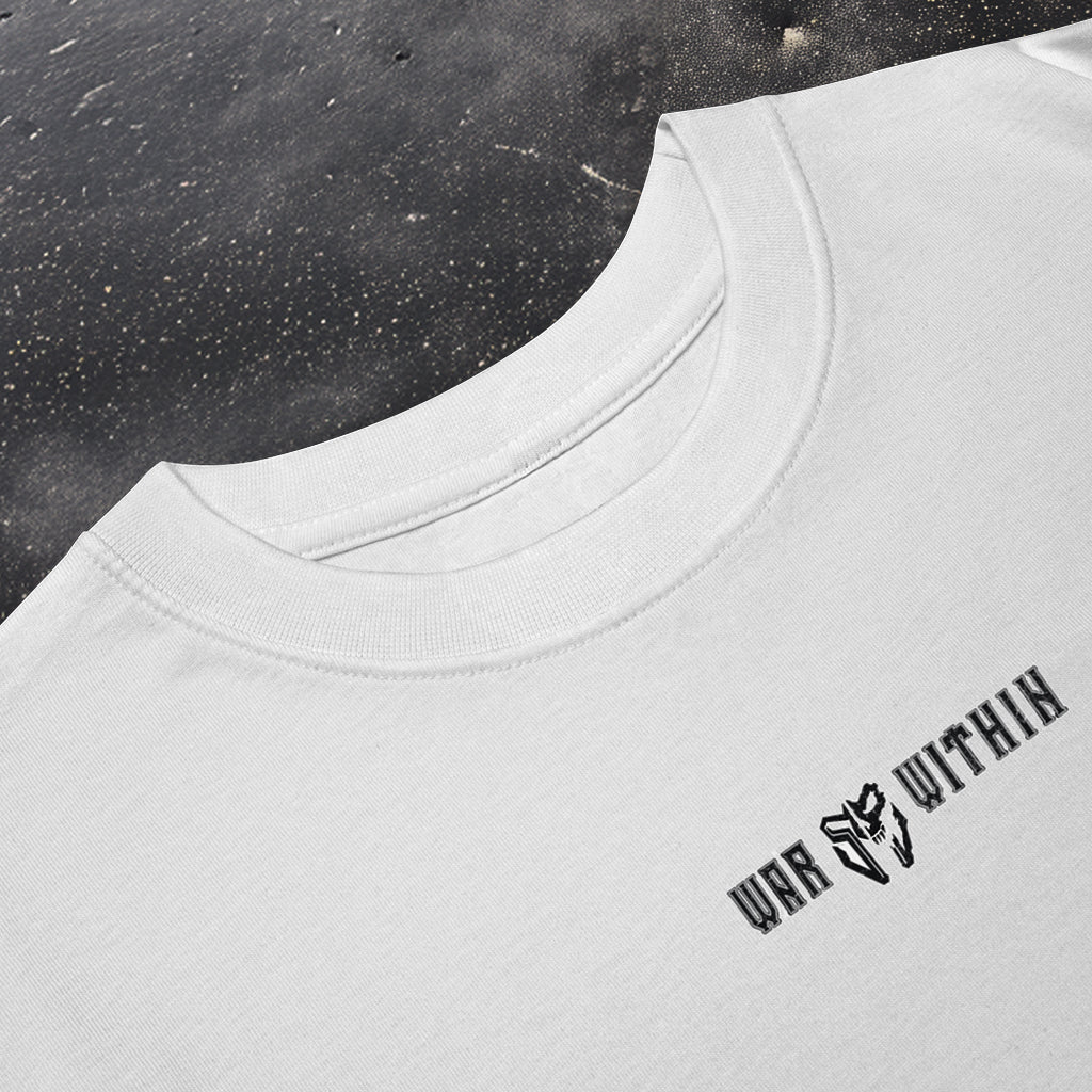 War Within 'Shield Breaker' White STANDARD FIT premium cotton T-Shirt