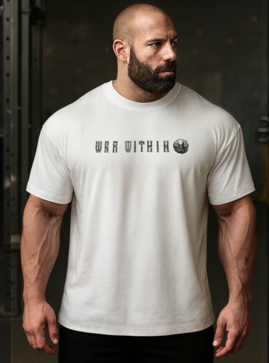 War Within 'Shield Breaker' White BULK FIT cotton T- Shirt - Winter Stronghold