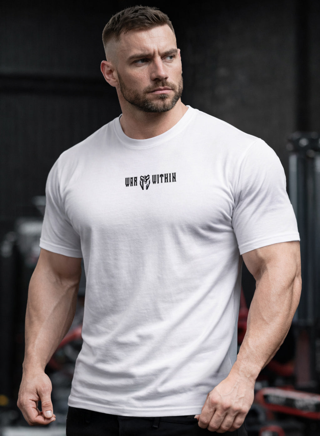 War Within 'Shield Breaker' White STANDARD FIT premium cotton T-Shirt