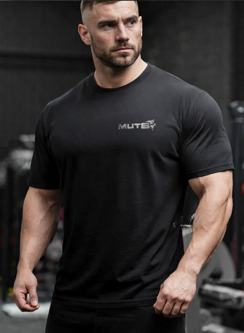 MUT8 “Chainbound” Black STANDARD FIT Premium heavyweight Cotton T-Shirt WINTER STRONGHOLD