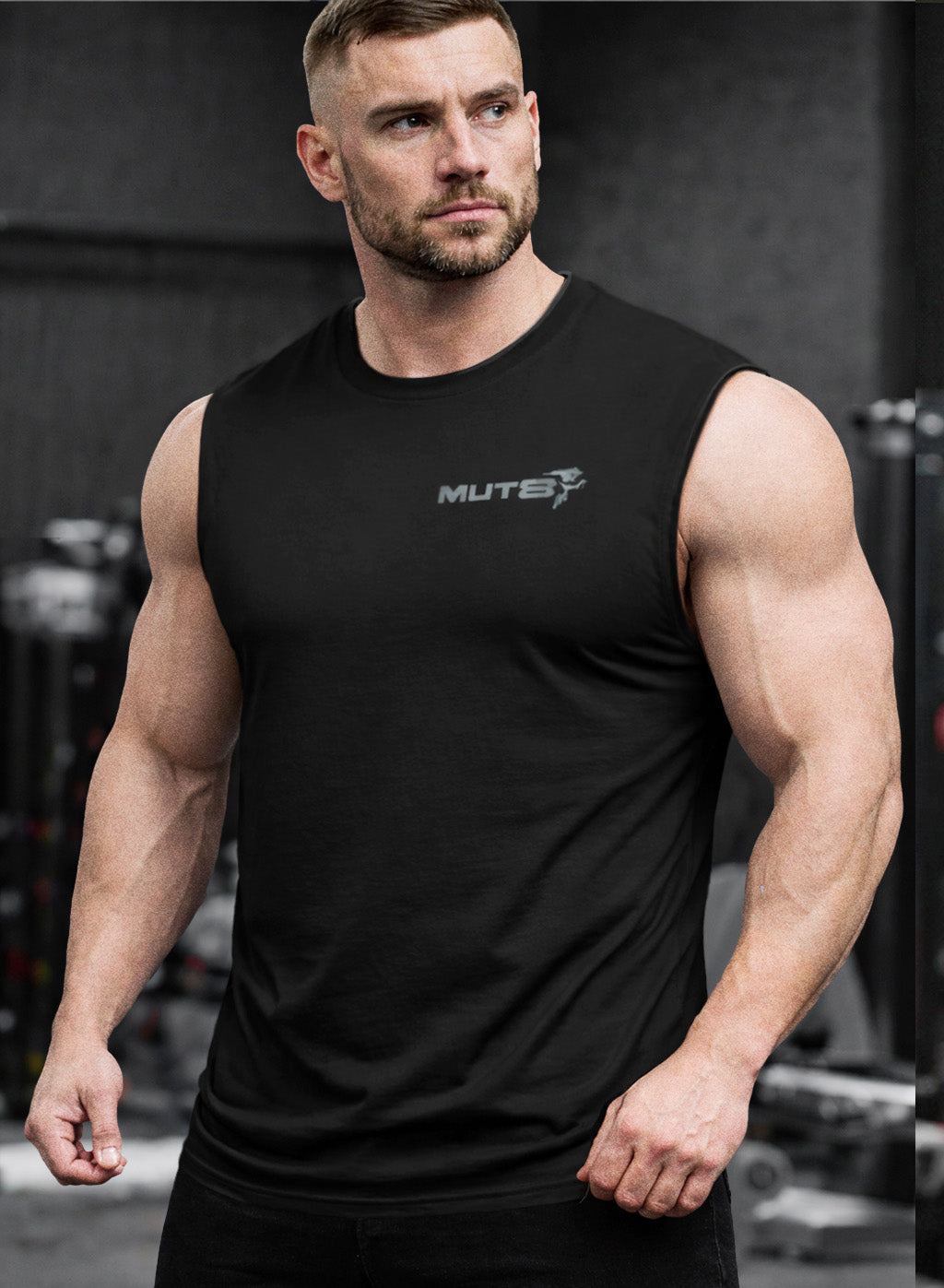 MUT8  'Tormented Steel' Sleeveless Muscle Shirt - Winter Stronghold