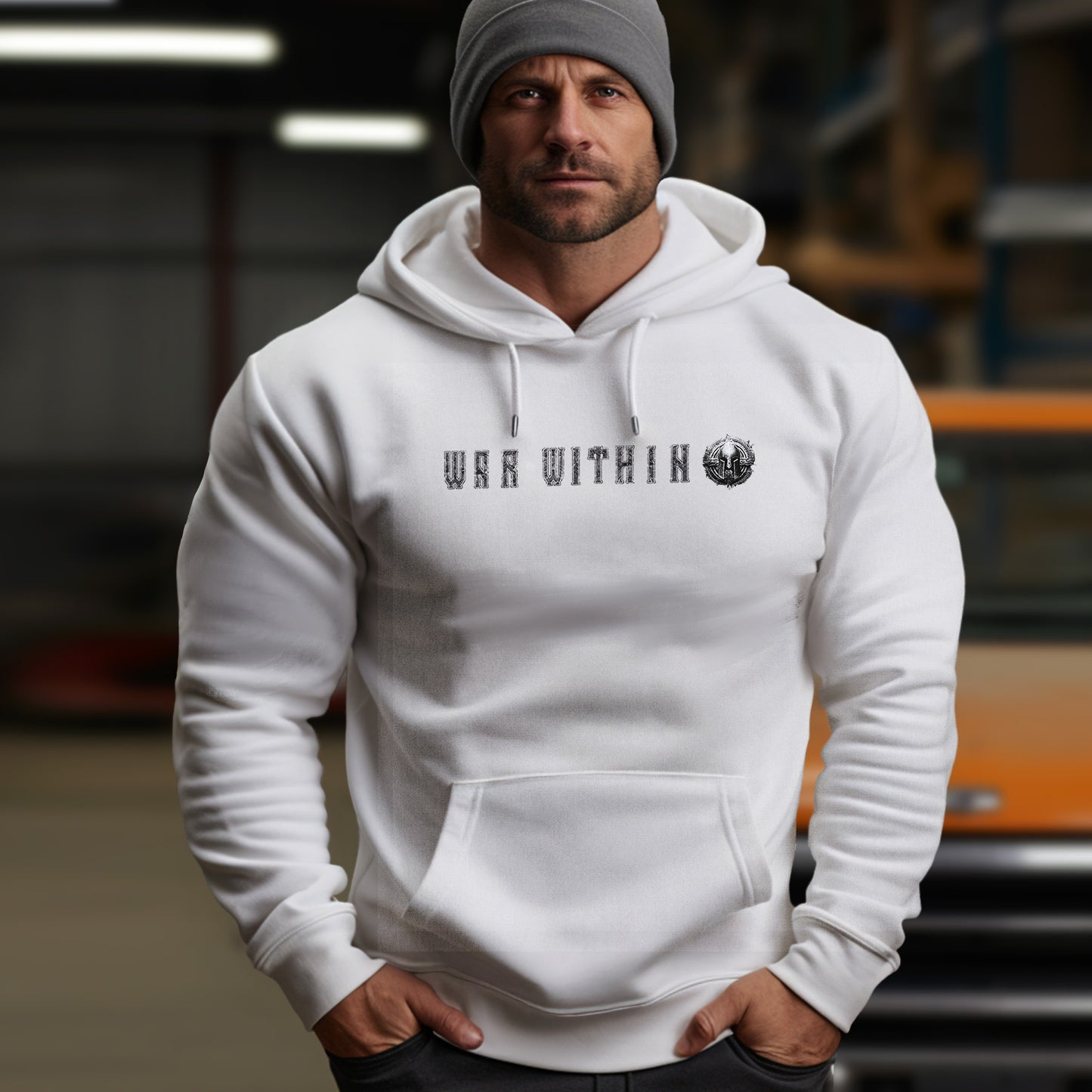 War Within Shield Breaker Hoodie White - WINTER STRONGHOLD