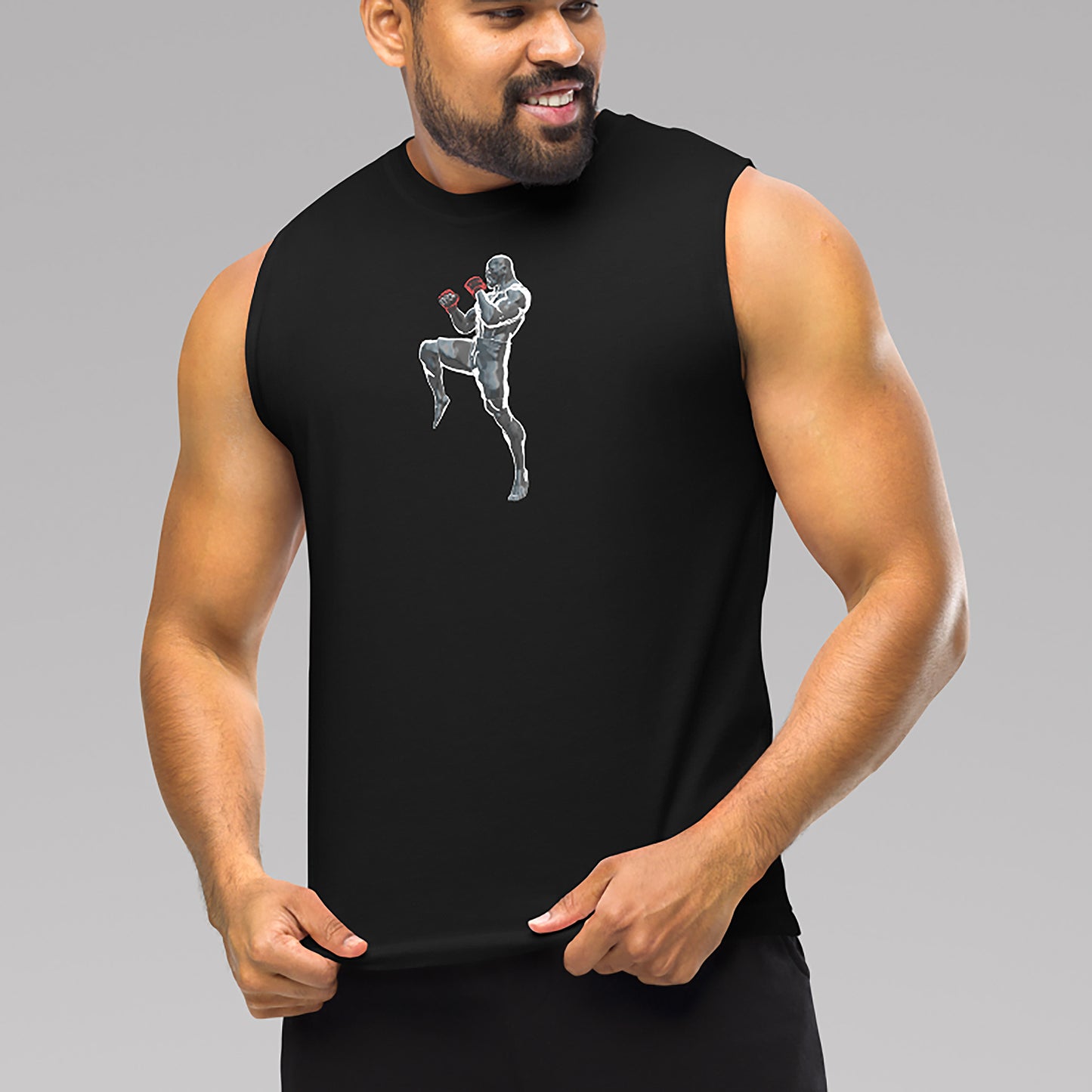 Fighter Gym Sleeveless Muscle T-Shirt.